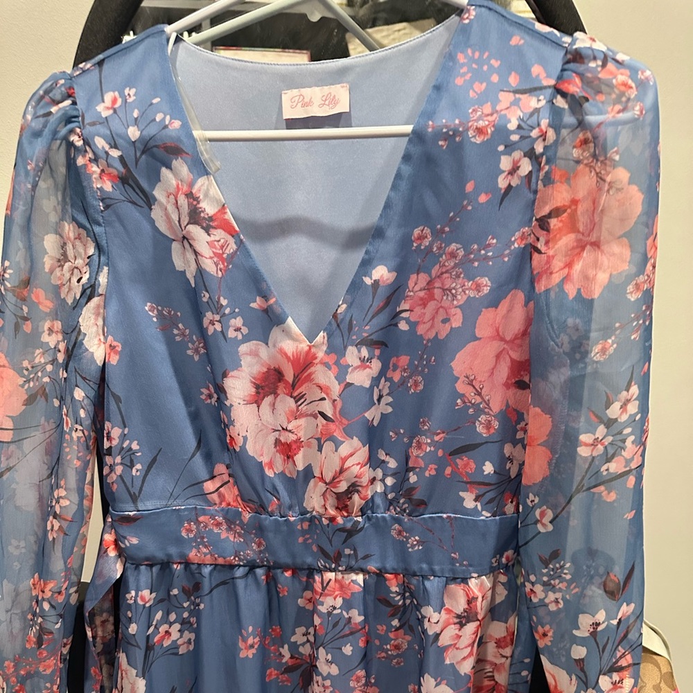 Pink Lily Floral Dress